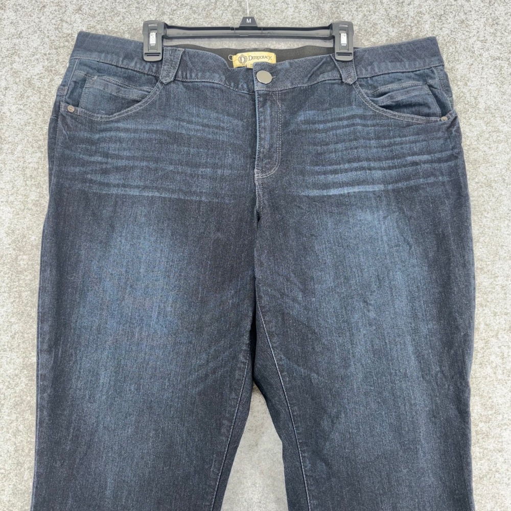Democracy Ab solution Dark Wash Cropped Jeans Womens 22W Indigo WBK1176AN